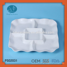 Keramik Material und Porzellan Keramik Typ 5 Fach Teller, quadratische Teller